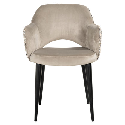 Richmond Interiors Esszimmerstuhl Giovanna trendy nature / khaki velvet fire retardant Esszimmerstuhl Richmond Interiors
