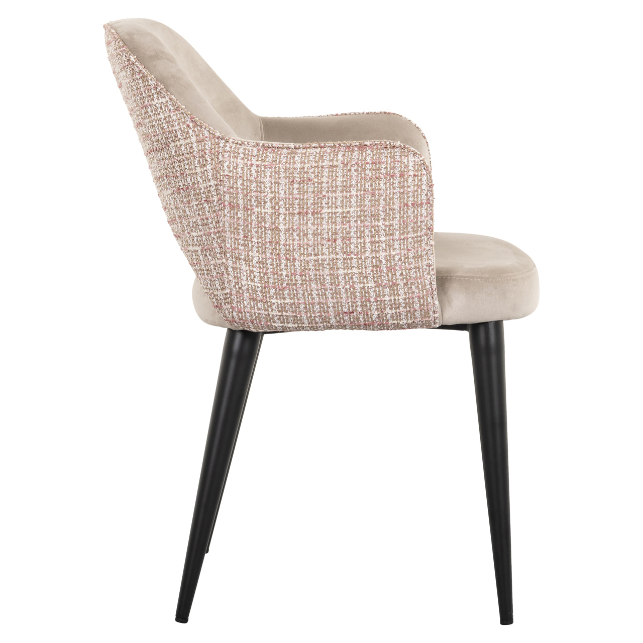 Richmond Interiors Esszimmerstuhl Giovanna trendy rose / khaki velvet Esszimmerstuhl Richmond Interiors