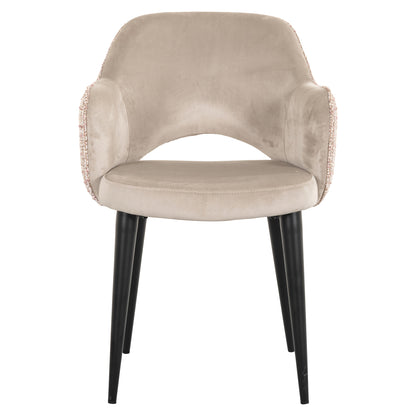 Richmond Interiors Esszimmerstuhl Giovanna trendy rose / khaki velvet Esszimmerstuhl Richmond Interiors