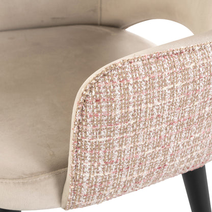 Richmond Interiors Esszimmerstuhl Giovanna trendy rose / khaki velvet Esszimmerstuhl Richmond Interiors