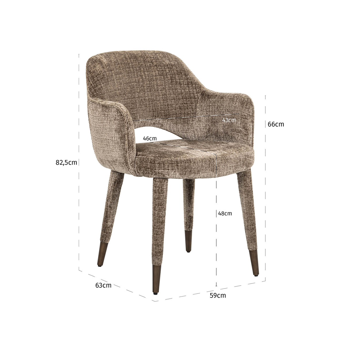 Richmond Interiors Esszimmerstuhl Donnatella niagara stone fire retardant Richmond Interiors