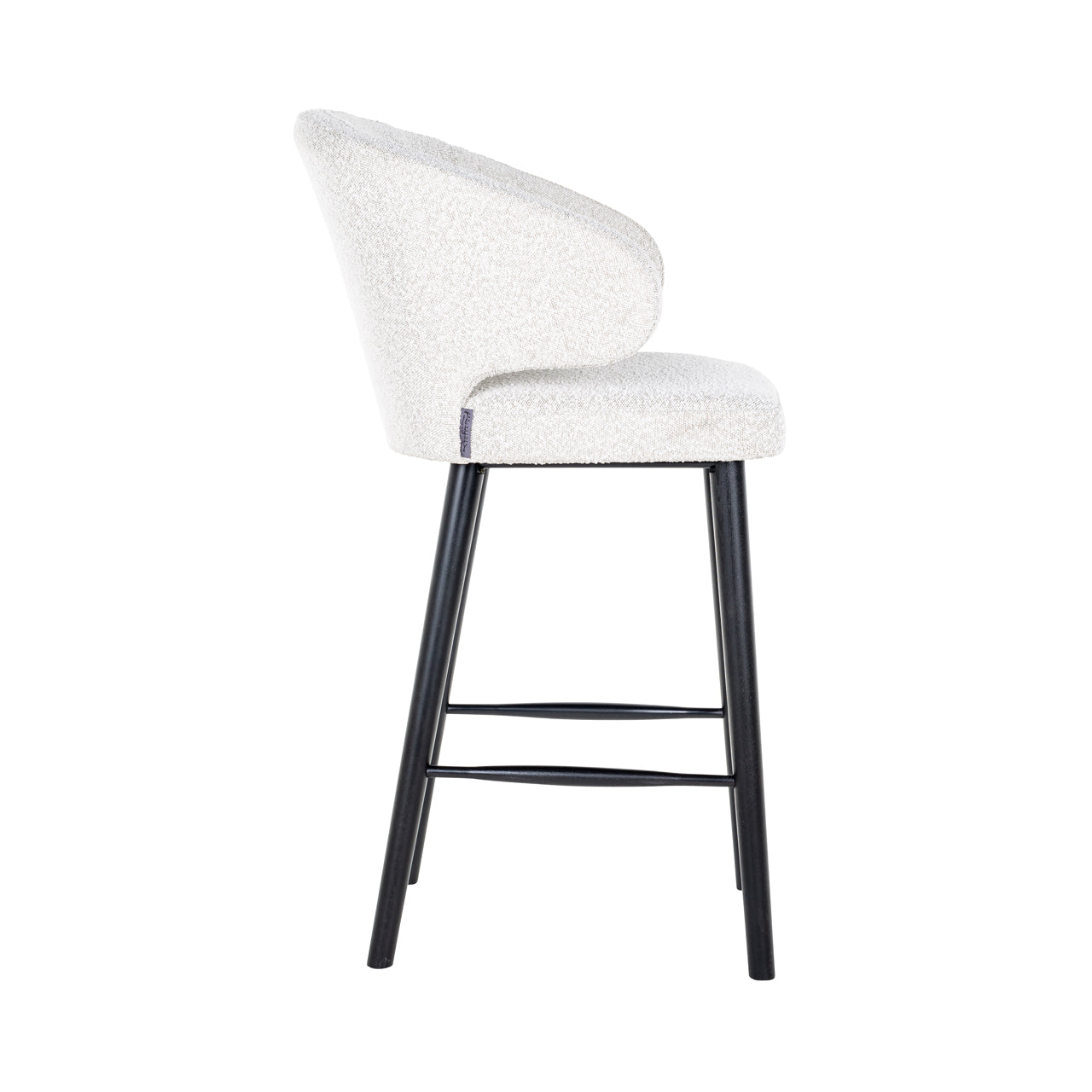 Richmond Interiors - Indigo witte bouclé barkruk