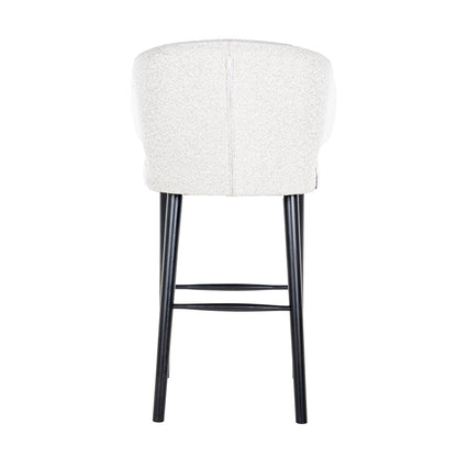 Richmond Interiors - Indigo witte bouclé barkruk