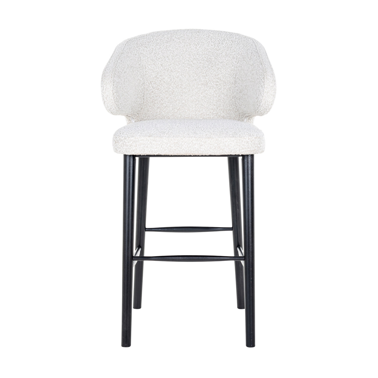 Richmond Interiors - Indigo witte bouclé barkruk
