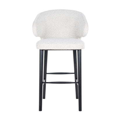 Richmond Interiors - Indigo witte bouclé barkruk