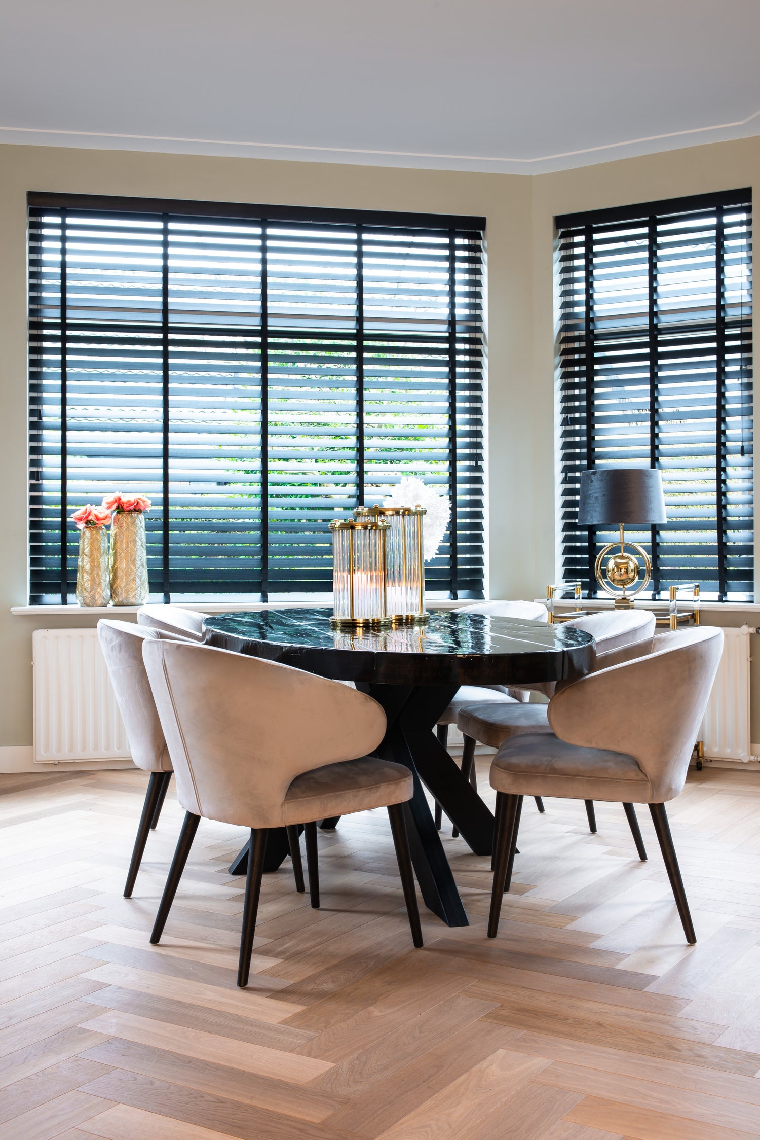 Richmond Interiors Esszimmerstuhl Indigo khaki velvet Esszimmerstuhl Richmond Interiors