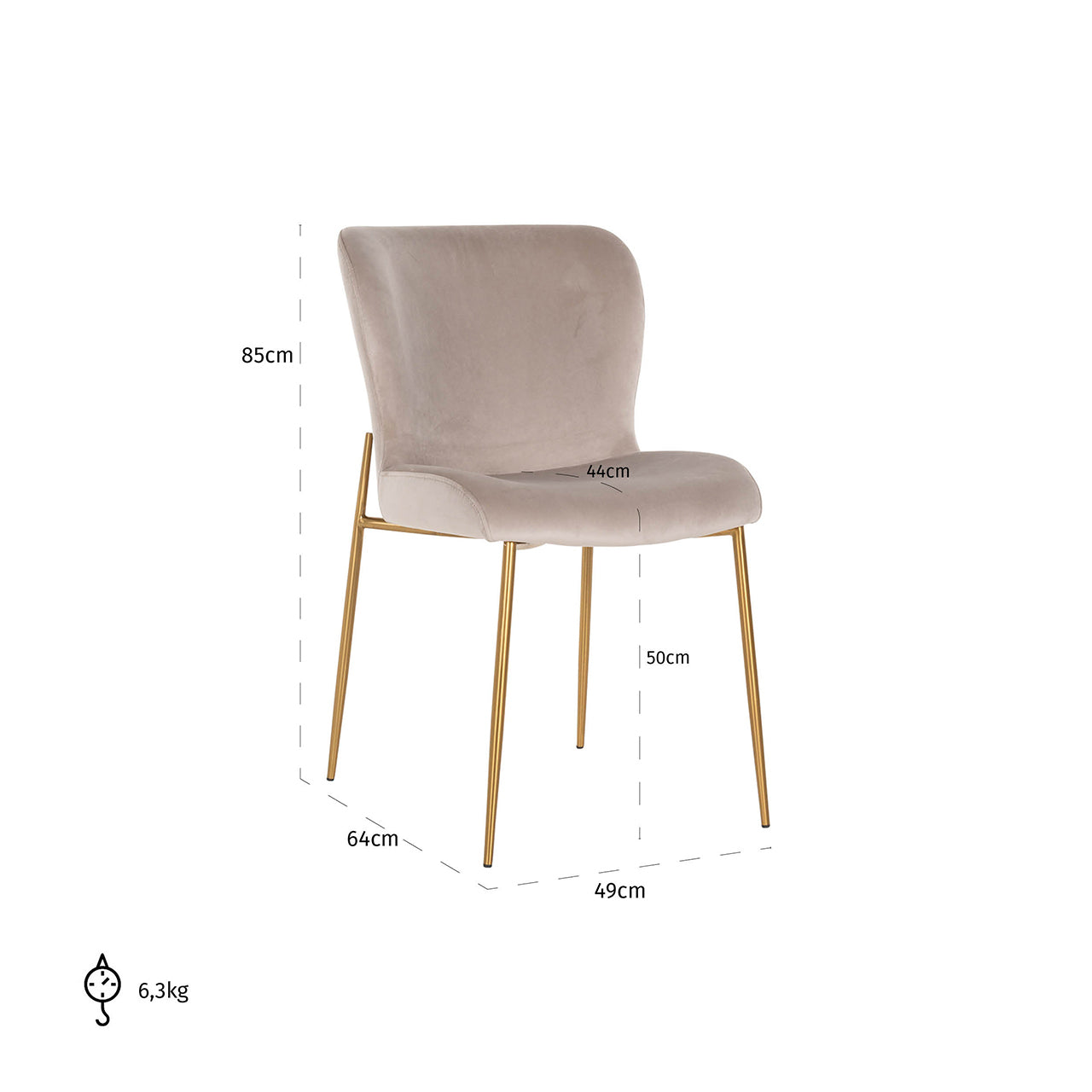 Richmond Interiors Esszimmerstuhl Odessa khaki velvet fire retardant (Set of 2) Esszimmerstuhl Richmond Interiors