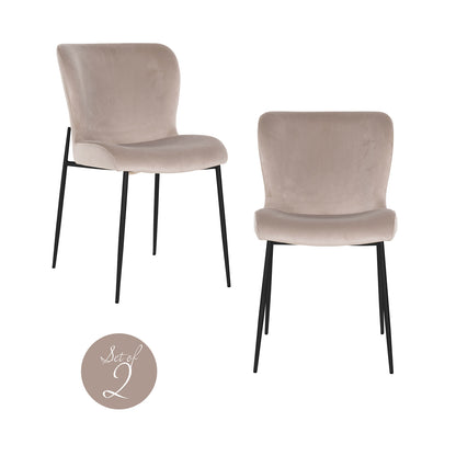 Richmond Interiors Esszimmerstuhl Darby khaki velvet fire retardant (Set of 2) Esszimmerstuhl Richmond Interiors