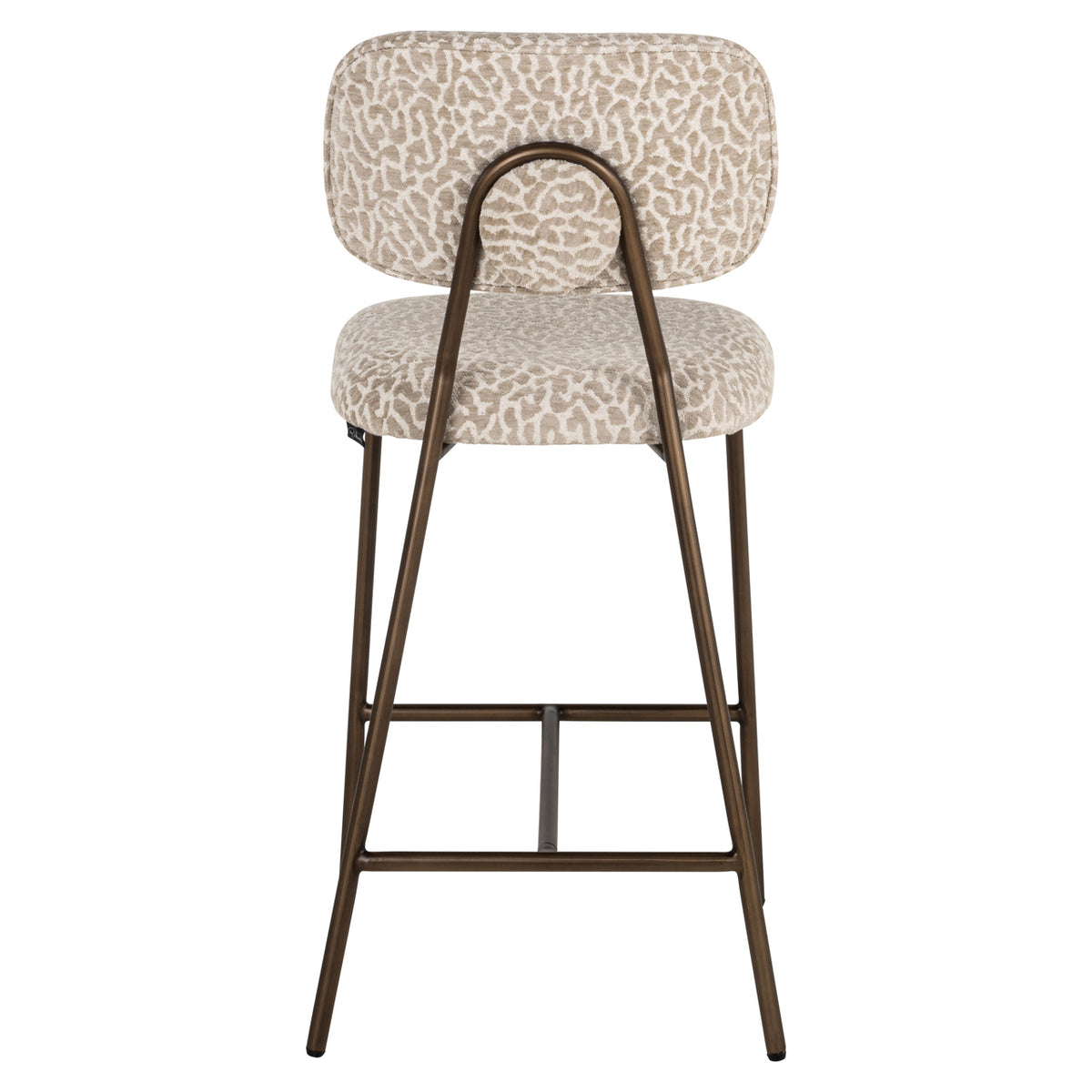 Richmond Interiors Thekenstuhl Xenia beige leopard fire retardant (Set of 2) Richmond Interiors