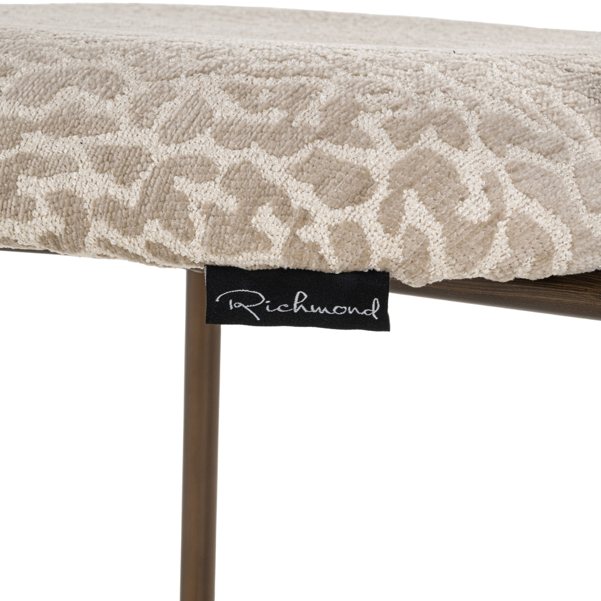 Richmond Interiors Thekenstuhl Xenia beige leopard fire retardant (Set of 2) Richmond Interiors