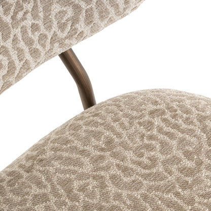 Richmond Interiors Thekenstuhl Xenia beige leopard fire retardant (Set of 2) Richmond Interiors