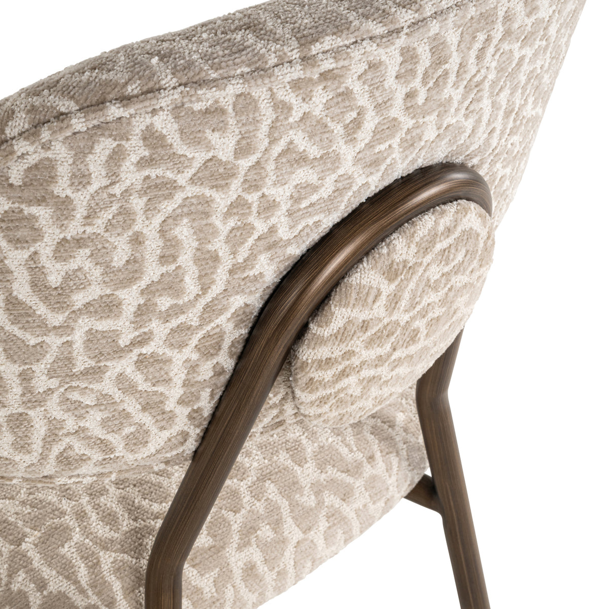 Richmond Interiors Thekenstuhl Xenia beige leopard fire retardant (Set of 2) Richmond Interiors