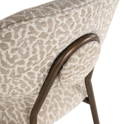Richmond Interiors Thekenstuhl Xenia beige leopard fire retardant (Set of 2) Richmond Interiors