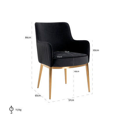 Richmond Interiors Esszimmerstuhl Breeze quartz anthracite fire retardant (Set of 2) Esszimmerstuhl Richmond Interiors