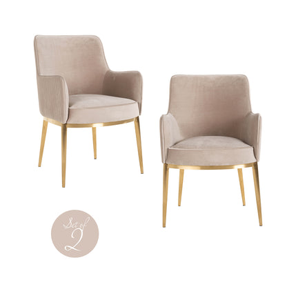 Richmond Interiors Esszimmerstuhl Breeze khaki velvet fire retardant (Set of 2) Esszimmerstuhl Richmond Interiors