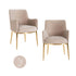 Richmond Interiors Esszimmerstuhl Breeze khaki velvet fire retardant (Set of 2) Esszimmerstuhl Richmond Interiors