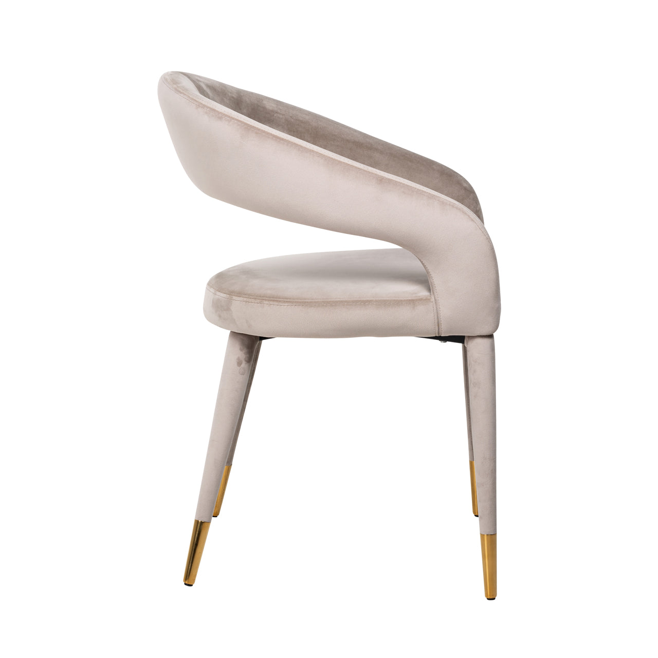 Richmond Interiors Esszimmerstuhl Gia khaki velvet fire retardant Esszimmerstuhl Richmond Interiors