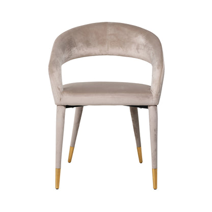 Richmond Interiors Esszimmerstuhl Gia khaki velvet fire retardant Esszimmerstuhl Richmond Interiors