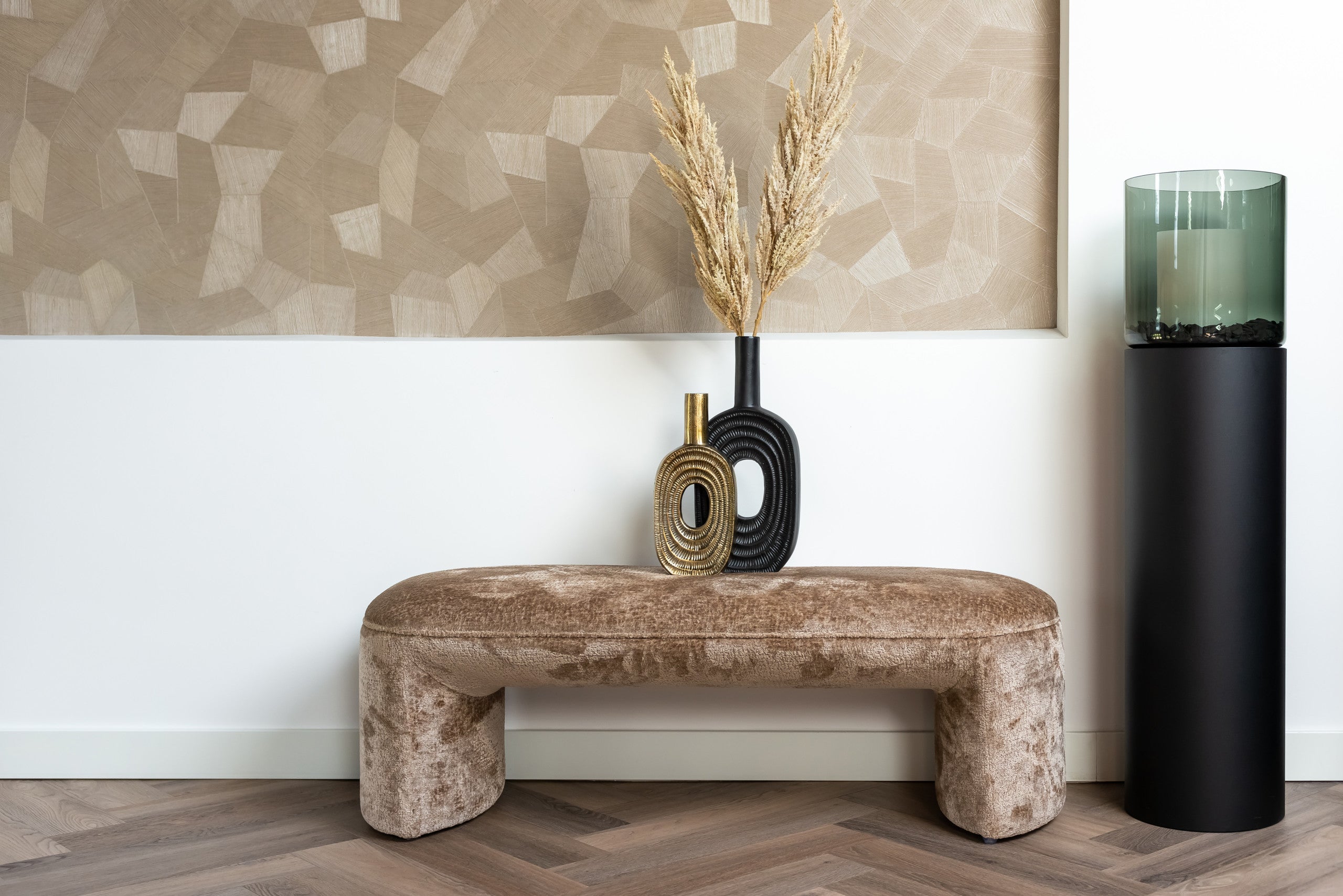 Richmond Interiors Vase Emar brushed gold small