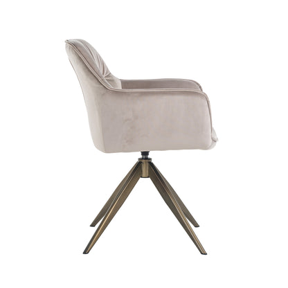 Richmond Interiors Esszimmerstuhl Aline khaki velvet swivel fire retardant Esszimmerstuhl Richmond Interiors