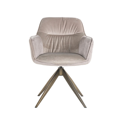 Richmond Interiors Esszimmerstuhl Aline khaki velvet swivel fire retardant Esszimmerstuhl Richmond Interiors