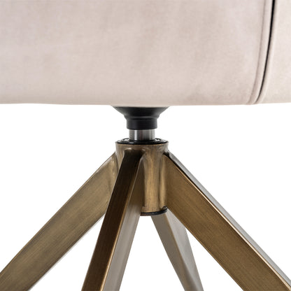 Richmond Interiors Esszimmerstuhl Aline khaki velvet swivel fire retardant Esszimmerstuhl Richmond Interiors