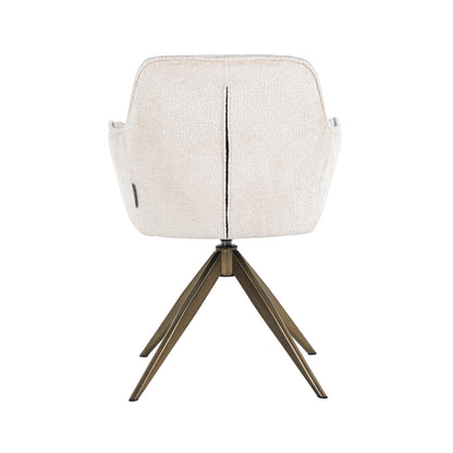 Richmond Interiors Esszimmerstuhl Aline white chenille swivel fire retardant Esszimmerstuhl Richmond Interiors