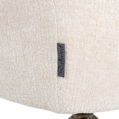 Richmond Interiors Esszimmerstuhl Aline white chenille swivel fire retardant Esszimmerstuhl Richmond Interiors