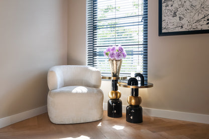 Richmond Interiors Beistelltisch Mose black 41Ø Beistelltisch Richmond Interiors