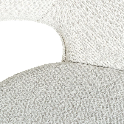 Richmond Interiors Armlehnstuhl Savoy – White Bouclé Esszimmerstuhl Richmond Interiors