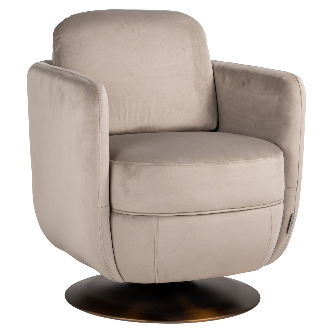 Richmond Interiors Lounge Stuhl Turner khaki velvet swivel fire retardant Lounge Stuhl Richmond Interiors