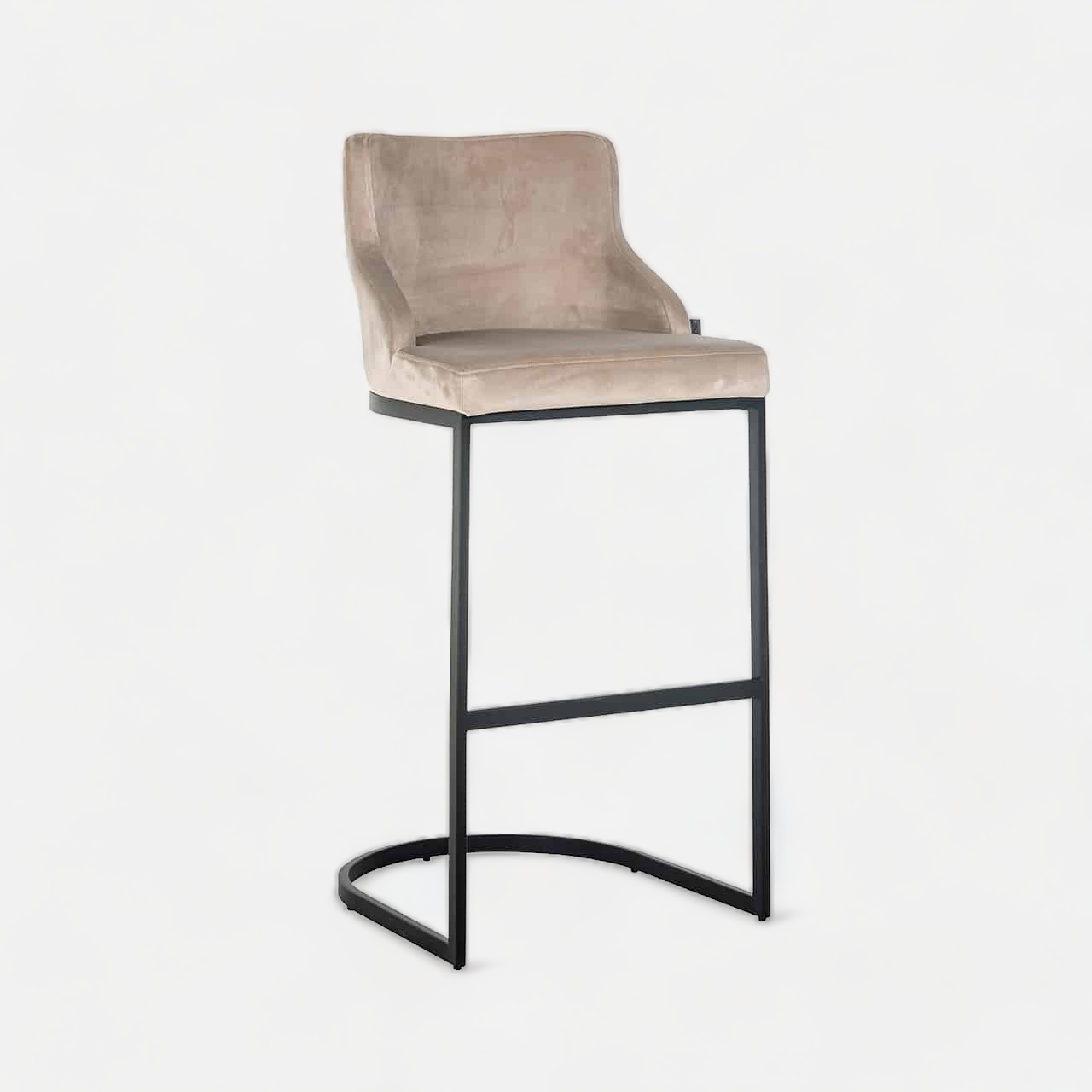 Richmond Interiors - Barhocker Bolton Khaki Samt / Schwarz Barhocker Richmond Interiors