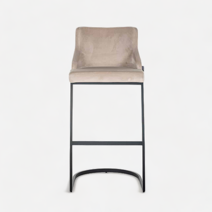 Richmond Interiors - Barhocker Bolton Khaki Samt / Schwarz Barhocker Richmond Interiors