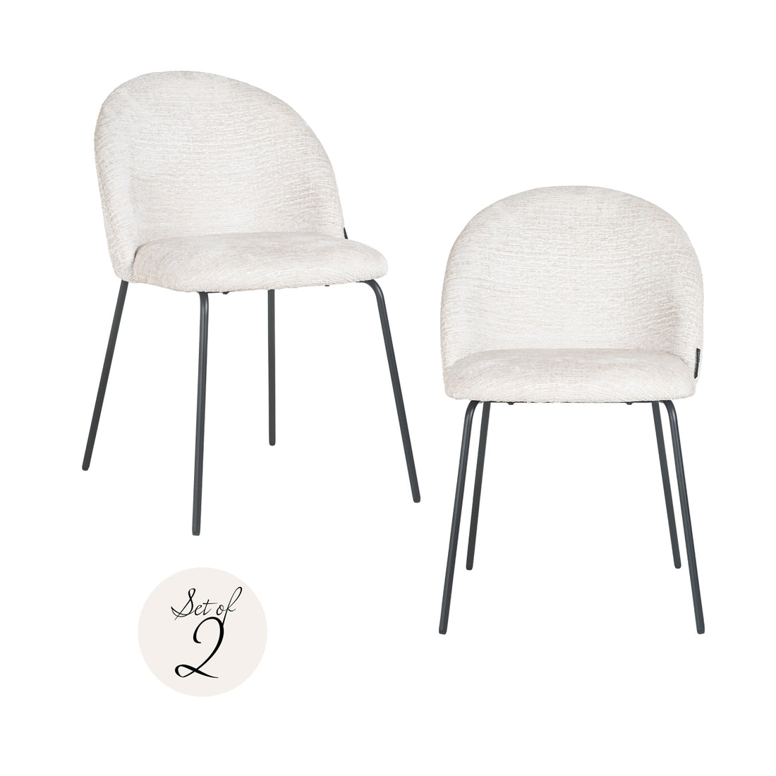 Richmond Interiors Esszimmerstuhl Alyssa cream fusion (Set of 2) Esszimmerstuhl Richmond Interiors