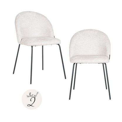 Richmond Interiors Esszimmerstuhl Alyssa cream fusion (Set of 2) Esszimmerstuhl Richmond Interiors