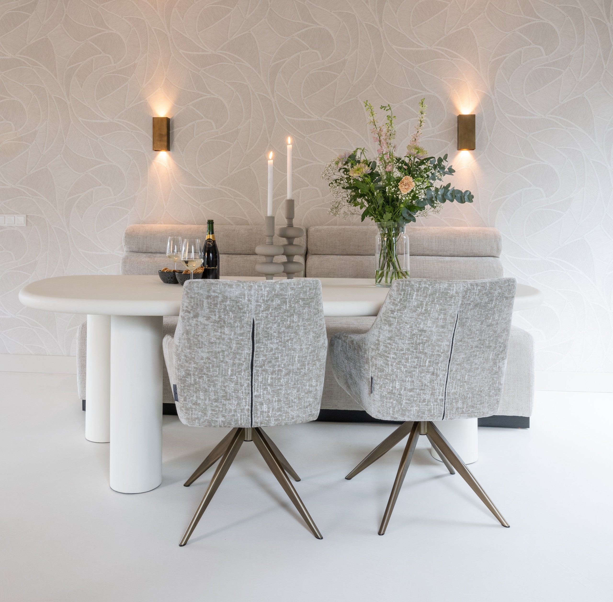 Richmond Interiors Esstisch Bloomstone white 235 Esstisch Richmond Interiors