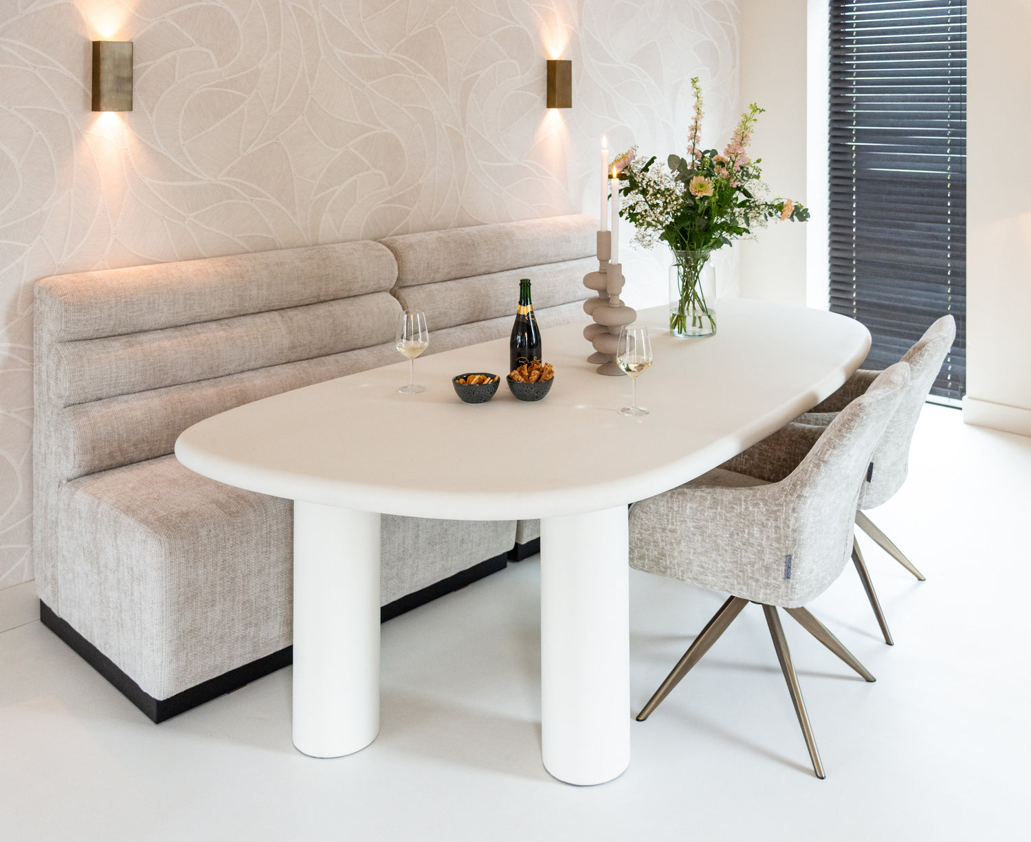 Richmond Interiors Esstisch Bloomstone white 235 Esstisch Richmond Interiors
