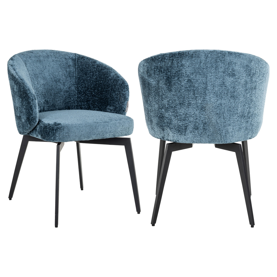Richmond Interiors Esszimmerstuhl Amphara blue chenille fire retardant Esszimmerstuhl Richmond Interiors
