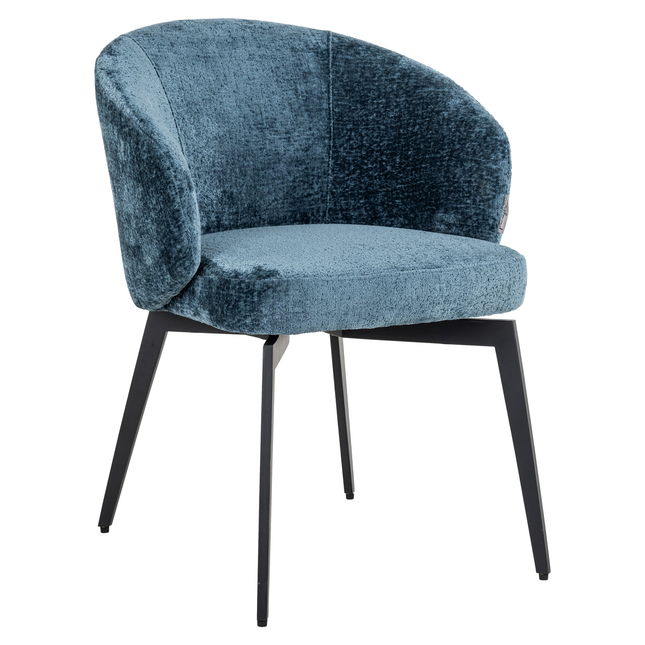 Richmond Interiors Esszimmerstuhl Amphara blue chenille fire retardant Esszimmerstuhl Richmond Interiors
