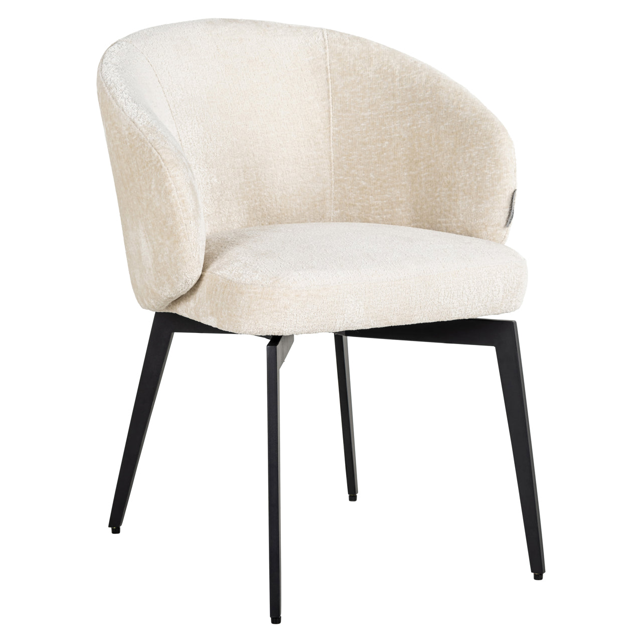 Richmond Interiors Esszimmerstuhl Amphara FR white chenille fire retardant Esszimmerstuhl Richmond Interiors
