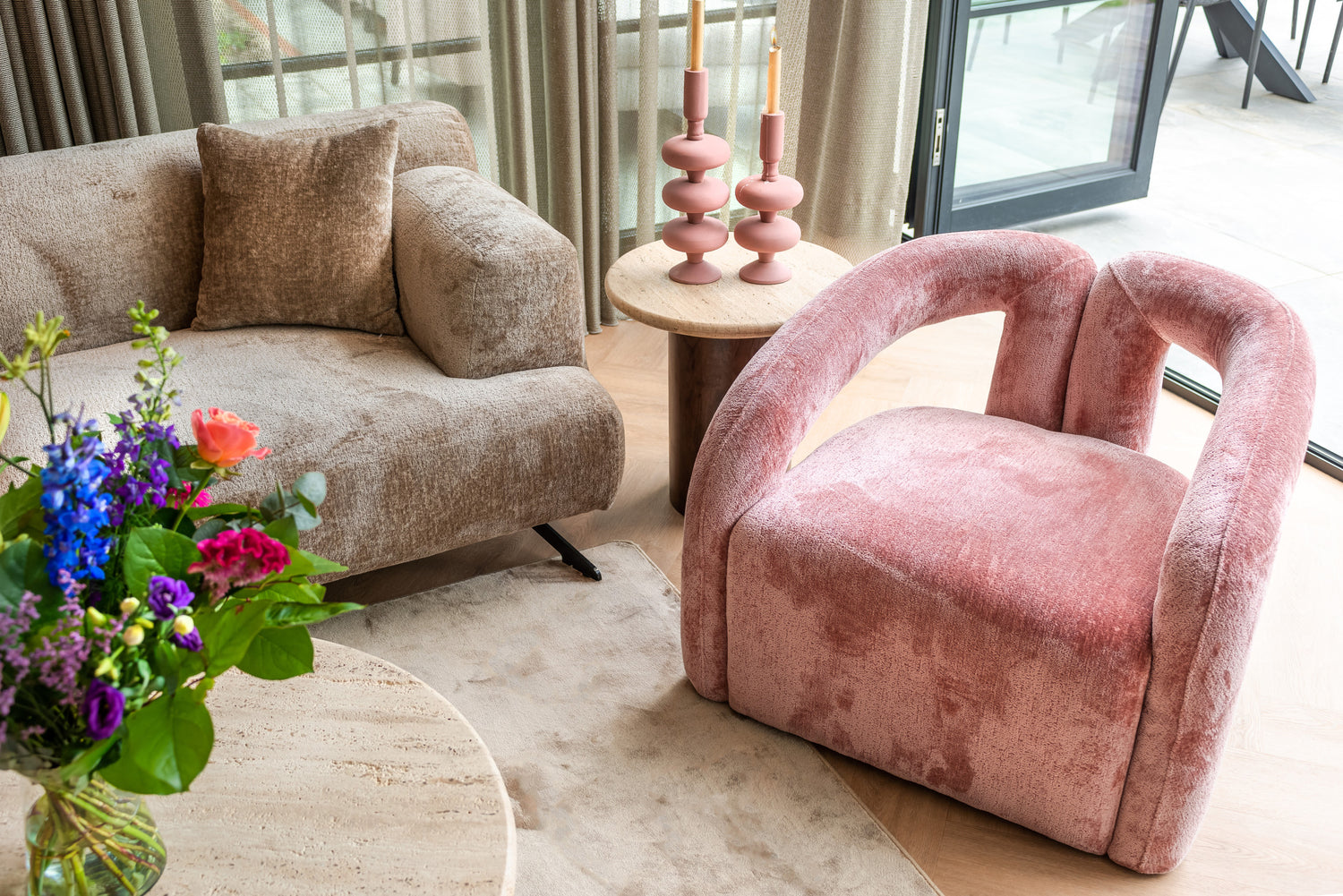 Richmond Interiors Beistelltisch Douglas brown 50Ø