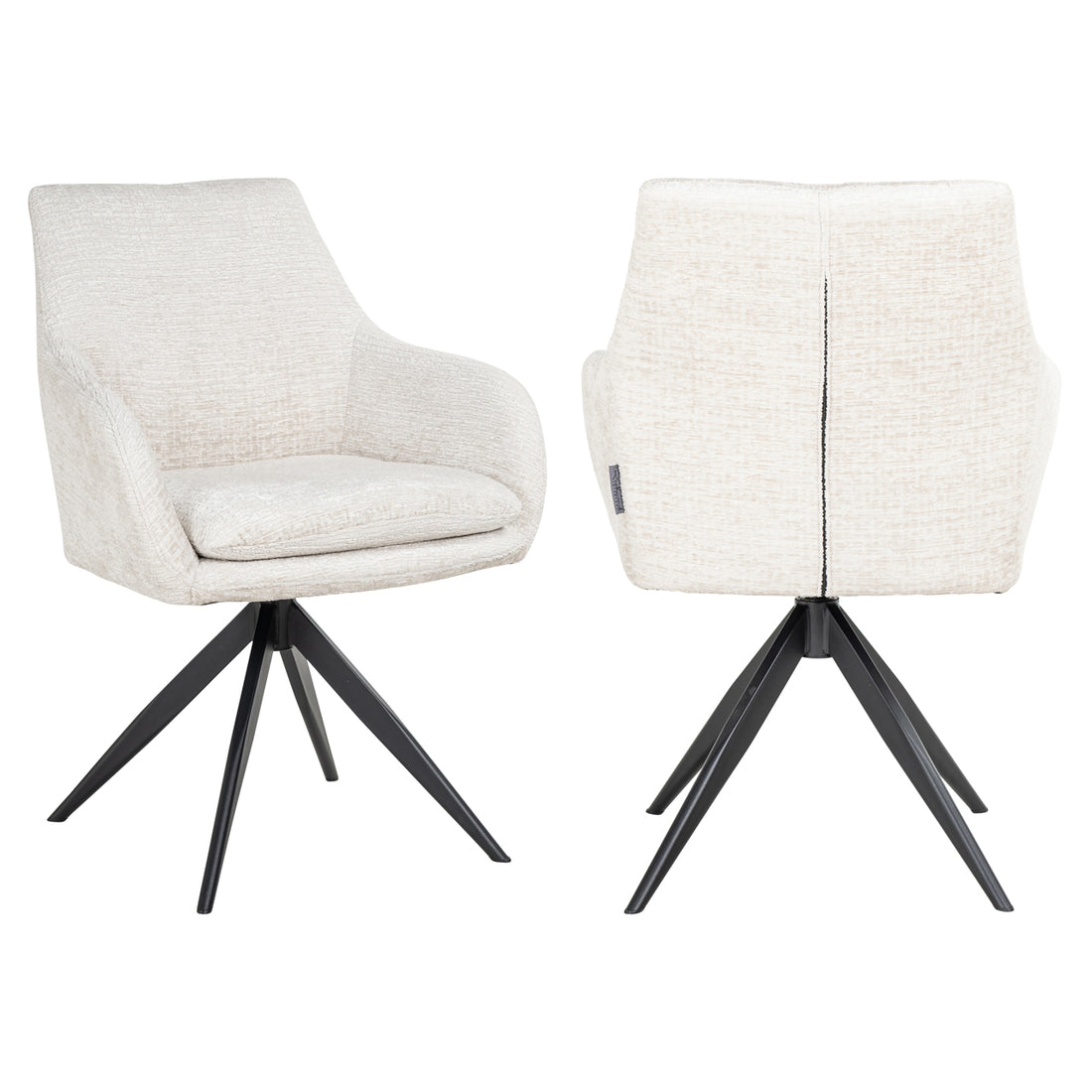 Richmond Interiors Esszimmerstuhl Lisonne cream fusion swivel Esszimmerstuhl Richmond Interiors