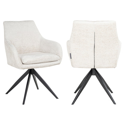 Richmond Interiors Esszimmerstuhl Lisonne cream fusion swivel Esszimmerstuhl Richmond Interiors