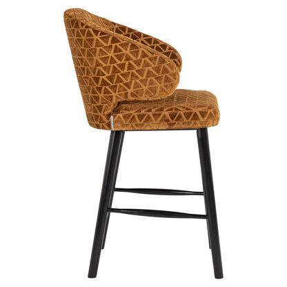 Richmond Interiors Thekenstuhl Indigo old gold triangle Thekenstuhl Richmond Interiors