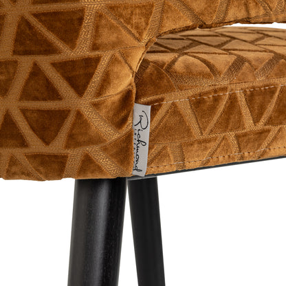 Richmond Interiors Thekenstuhl Indigo old gold triangle Thekenstuhl Richmond Interiors