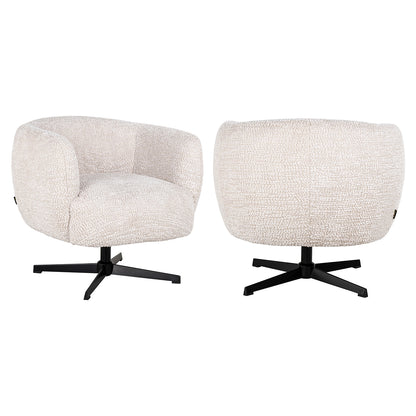 Richmond Interiors Drehbarer Easy Chair Estelle (Be Lovely 11 Cream) Drehsessel Richmond Interiors