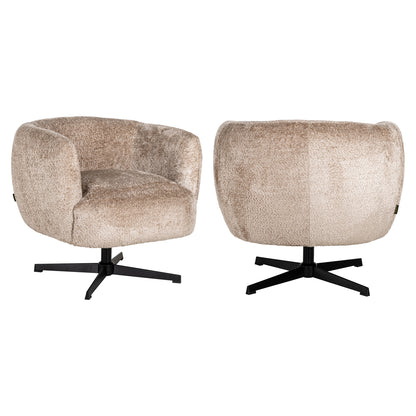 Richmond Interiors Lounge Stuhl Estelle sheep natural swivel Lounge Stuhl Richmond Interiors