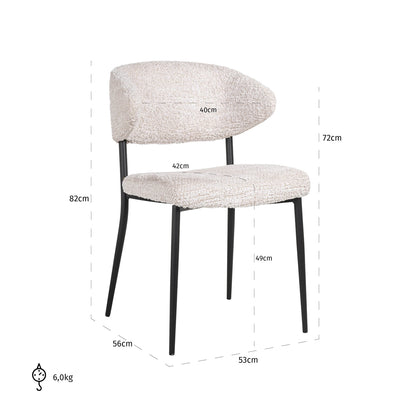 Richmond Interiors Esszimmerstuhl Bea lovely cream (Set of 2) Esszimmerstuhl Richmond Interiors