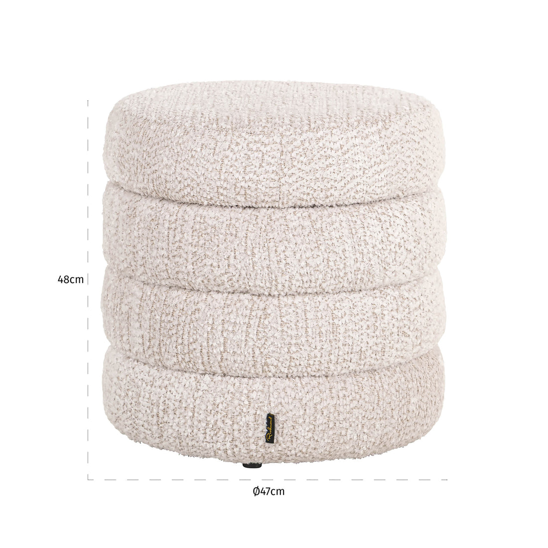 Richmond Interiors Hocker &amp; Fußbank Adele brown chunky Hocker &amp; Fußbank Richmond Interiors