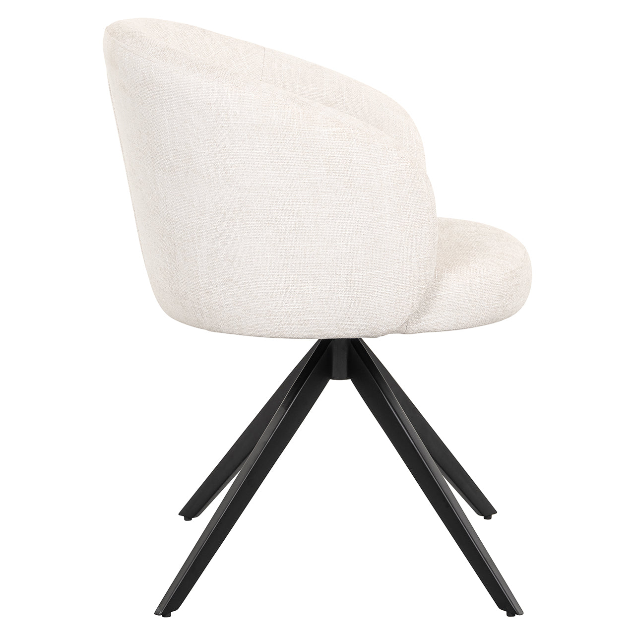 Richmond Interiors Drehstuhl Olivia ecru miami (Miami 102 Ecru) Esszimmerstuhl Richmond Interiors